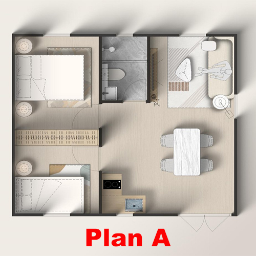 Préfabriqué Intelligent Pliable 40 m²